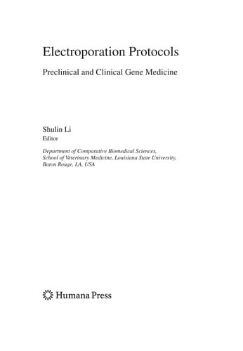 Electroporation protocols