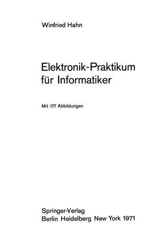 Elektronik-Praktikum für Informatiker