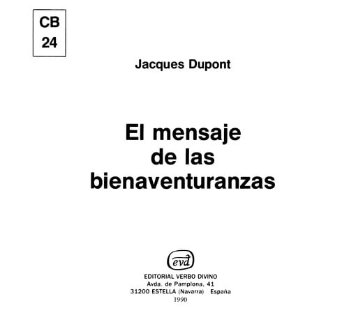 El mensaje de las bienaventuranzas