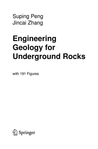 Engineering geology for underground rocks
