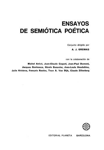 Ensayos de semiótica poética