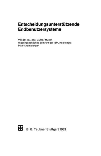 Entscheidungsunterstützende Endbenutzersysteme