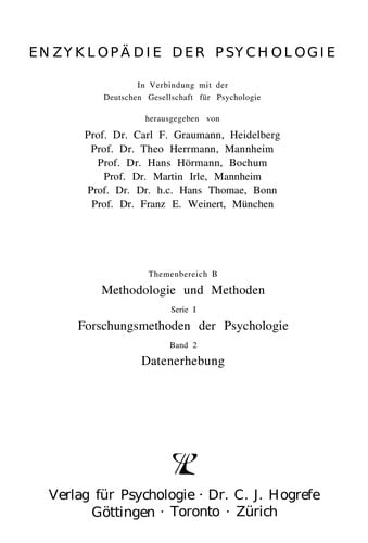 Enzyklopa die der Psychologie
