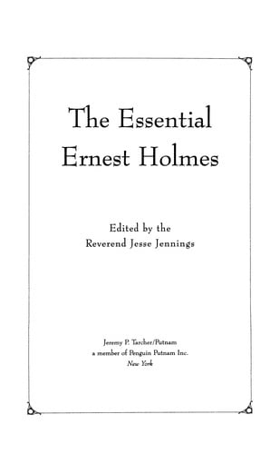 The essential Ernest Holmes