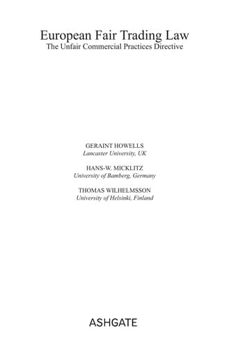 European fair trading law
