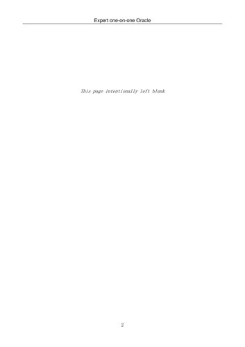 Expert one-on-one Oracle