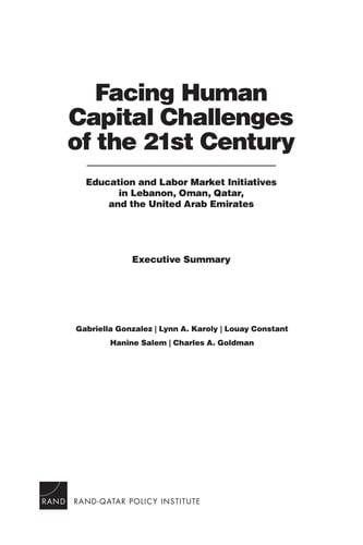Facing human capital challenges of the 21st century