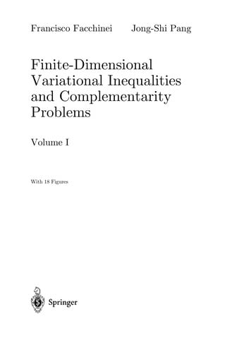Finite-Dimensional Variational Inequalities and Complementarity Problems