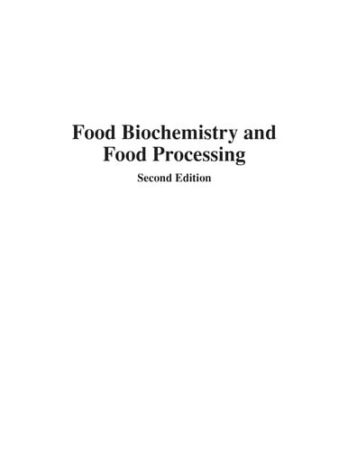 Food biochemistry and food processing