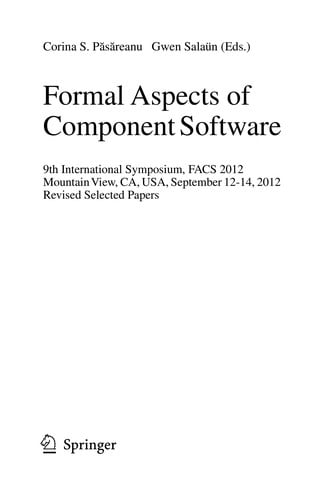 Formal Aspects of Component Software