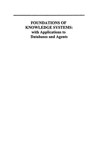 Foundations of Knowledge Systems