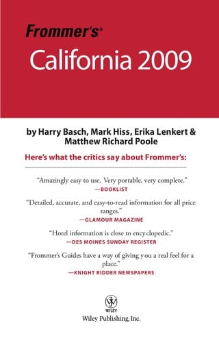Frommer's California 2009