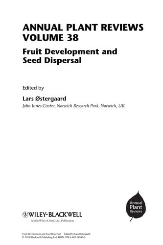 Fruit development and seed dispersal