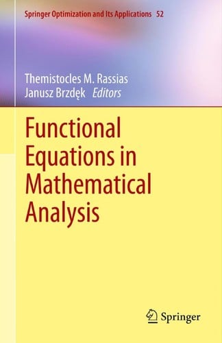 Functional equations in mathematical analysis