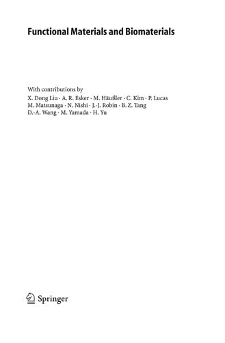 Functional Materials and Biomaterials