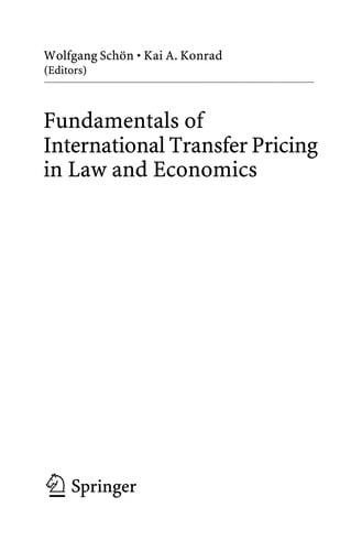 Fundamentals of International Transfer Pricing in Law and Economics