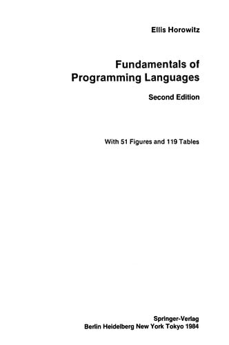 Fundamentals of Programming Languages