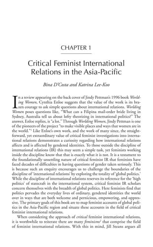 Gender and global politics in the Asia-Pacific