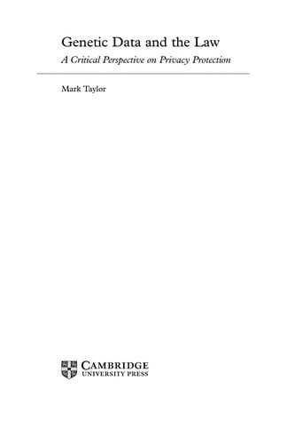 Genetic data and the law