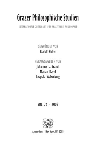 Grazer philosophische Studien