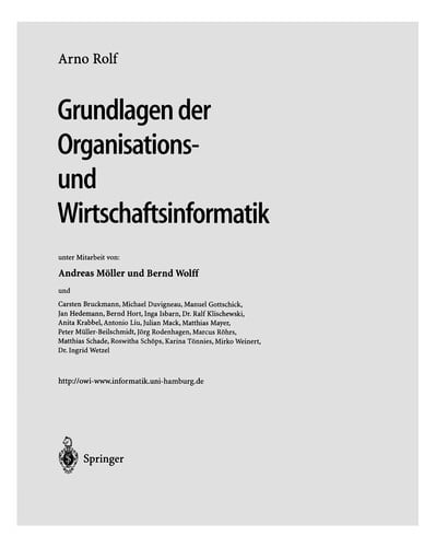 Grundlagen der Organisations- und Wirtschaftsinformatik