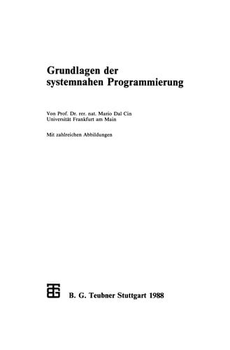 Grundlagen der systemnahen Programmierung