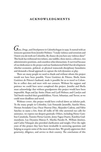 Guns, drugs, and development in Colombia