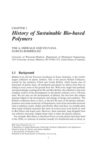 A Handbook of Applied Biopolymer Technology