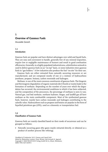 Handbook of combustion