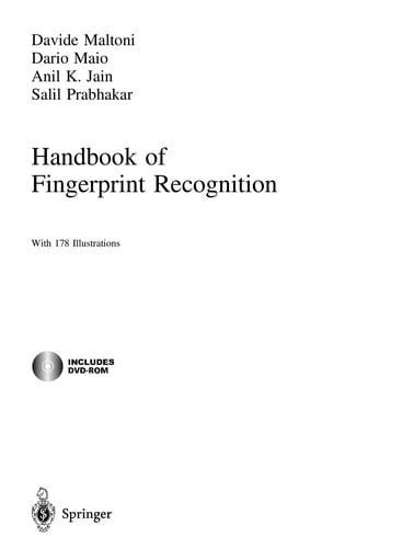 Handbook of fingerprint recognition