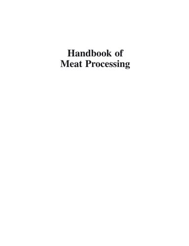 Handbook of meat processing