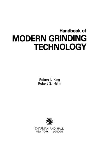 Handbook of Modern Grinding Technology