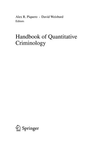Handbook of quantitative criminology