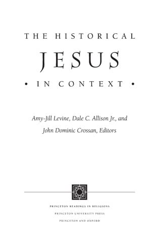 The historical Jesus in context