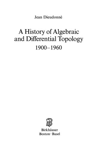 A history of algebraic and differential topology, 1900-1960