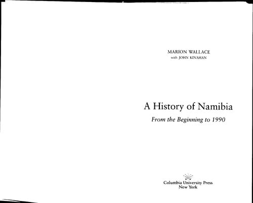 A history of of Namibia