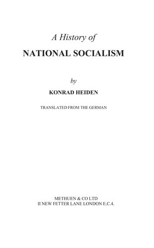 A history of national socialism