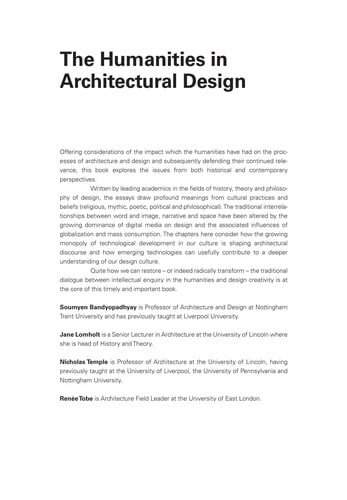 The humanities in architectural design