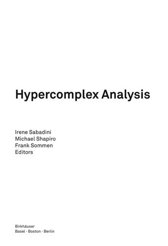 Hypercomplex Analysis