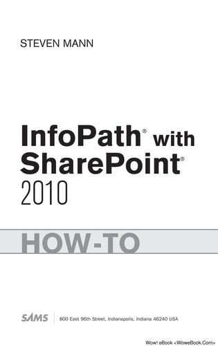 InfoPath with SharePoint 2010 how-to