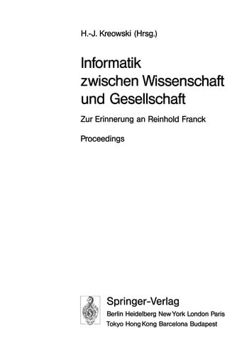 Informatik zwischen Wissenschaft und Gesellschaft