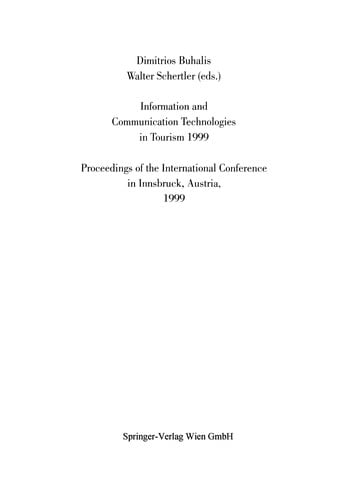 Information and Communication Technologies in Tourism 1999