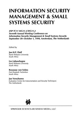Information Security Management & Small Systems Security