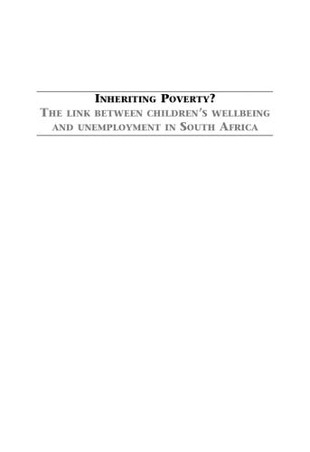 Inheriting poverty?