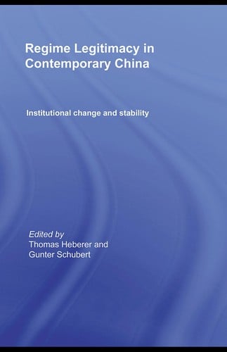 Regime legitimacy in contemporary China