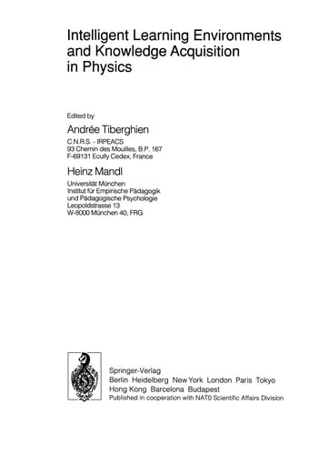Intelligent Learning Environments and Knowledge Acquisition in Physics
