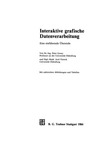 Interaktive grafische Datenverarbeitung