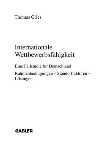 Internationale Wettbewerbsfähigkeit