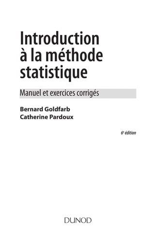 Introduction à la méthode statistique