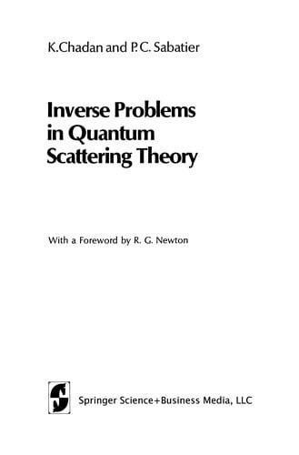 Inverse Problems in Quantum Scattering Theory